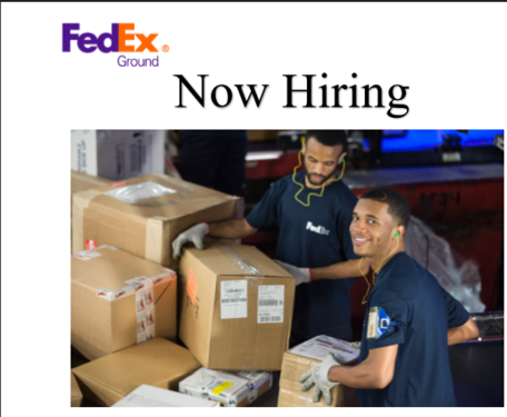 fedex hiring opportunities ground handler package