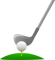 golf club and ball cartoon