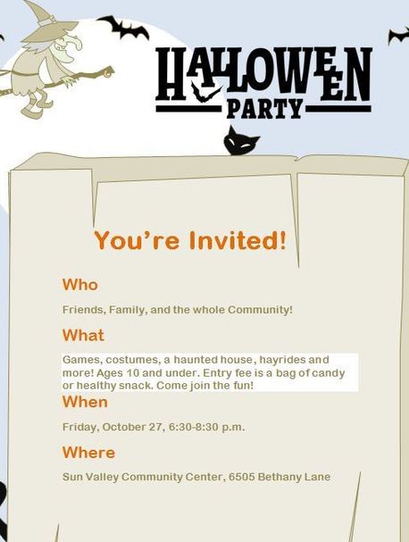 Halloween party invitation