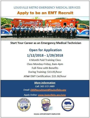 EMS recruitment flyer