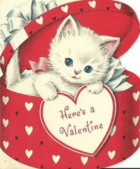 Valentine with kitten