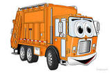 recycling truck cartoon