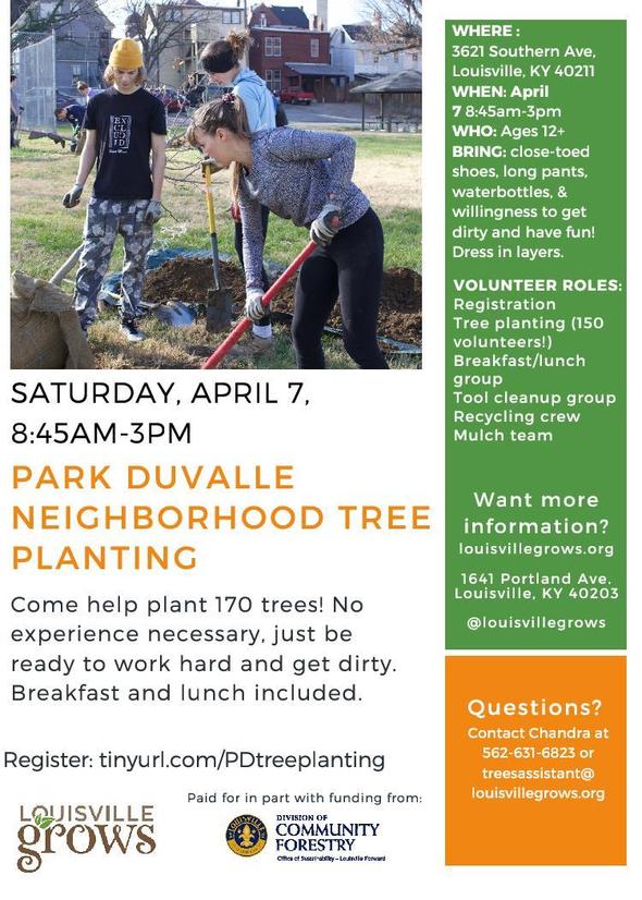 Louisville Grows Tree Plantings