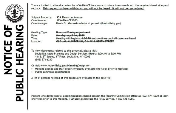 Thruston update notice