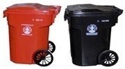 garbage and recycling cart