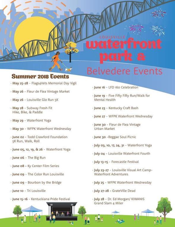 Waterfront park events flyer
