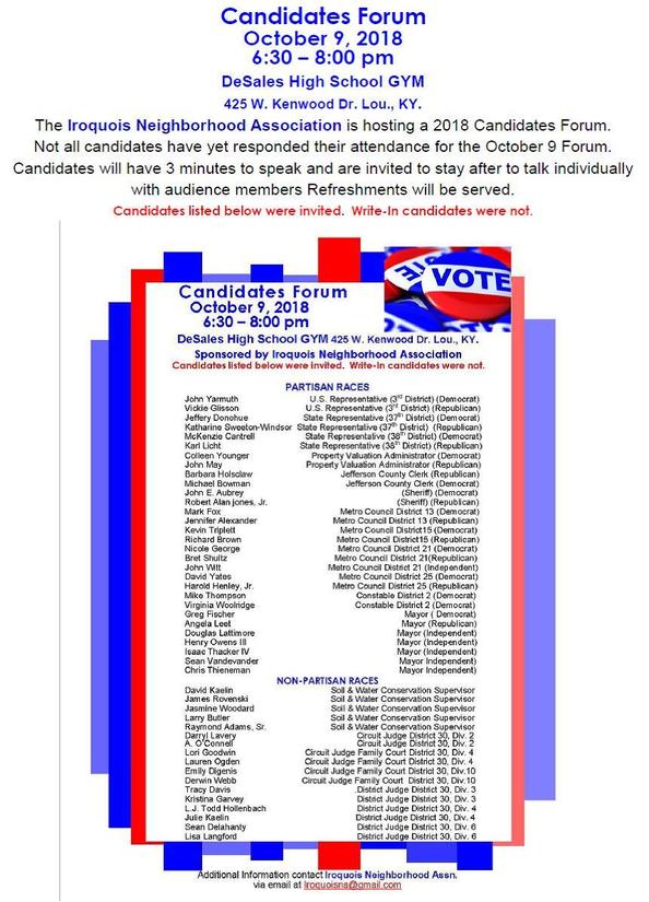 2018 Candidate Forum