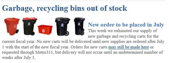 recycling carts are out