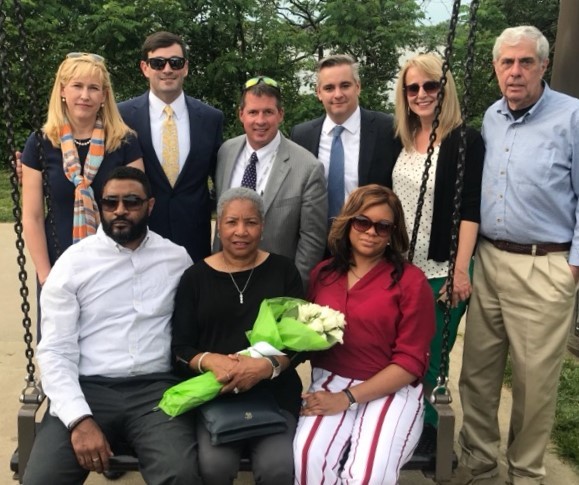Memorial swing dedication