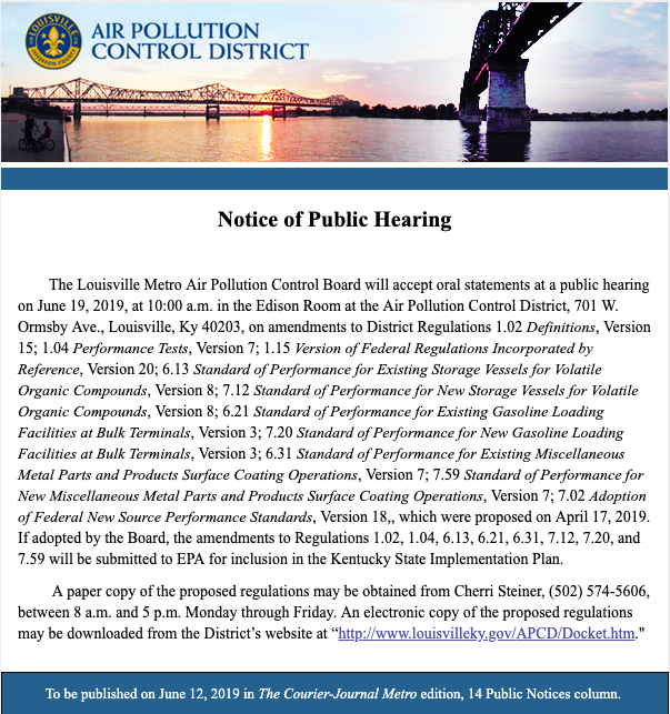 notice of public hearing