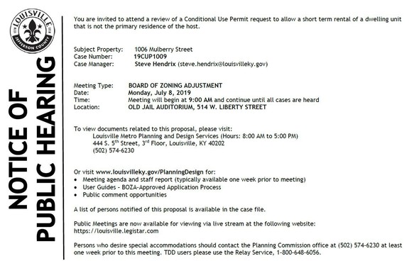 Notice for 1006 Mulberry