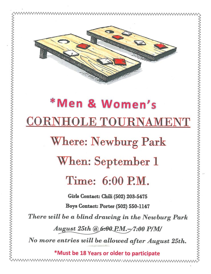Newburg Corn Hole tournament 2019