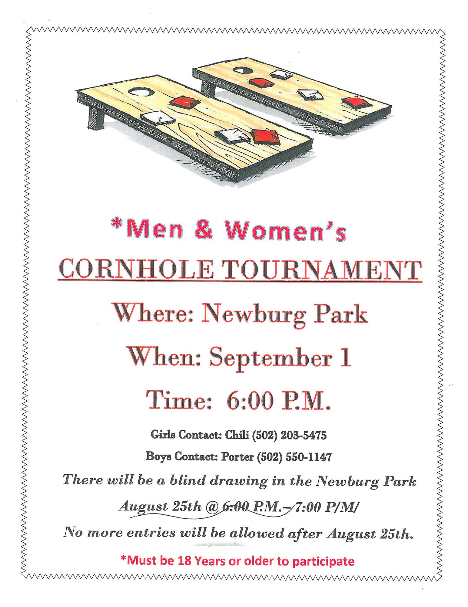 Newburg Corn Hole tournament 2019