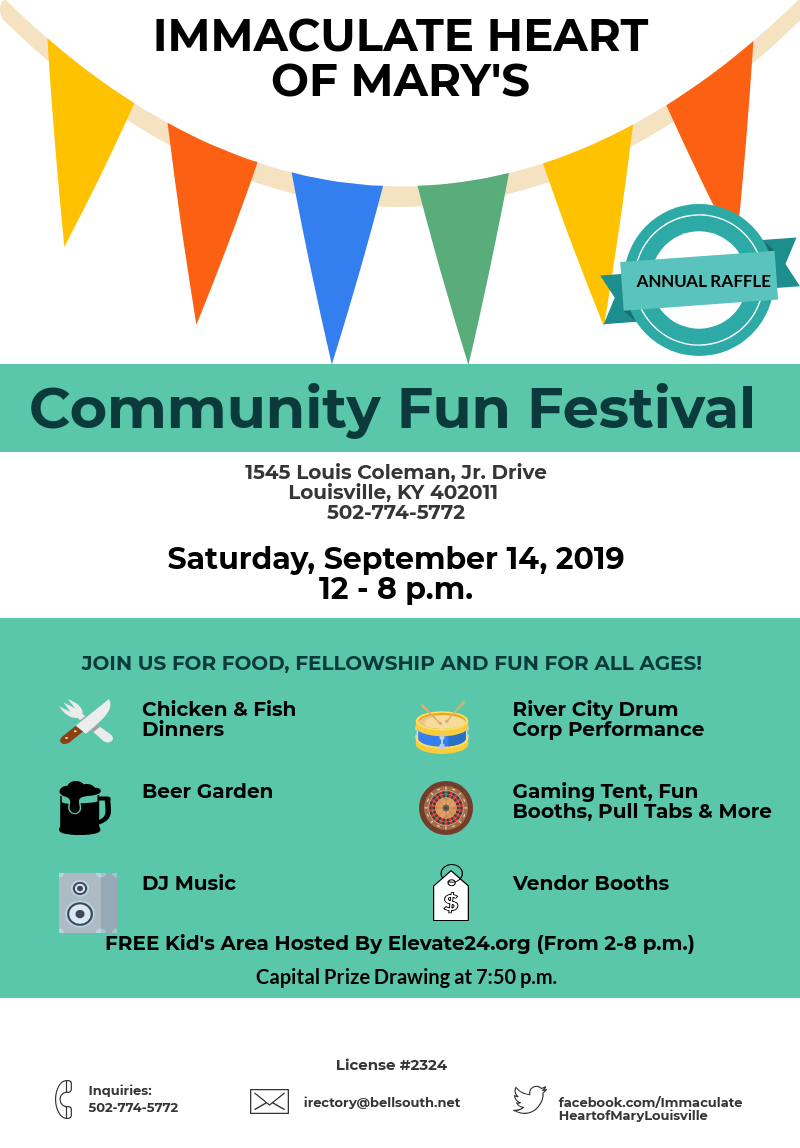 Immaculate Heart Festival flyer