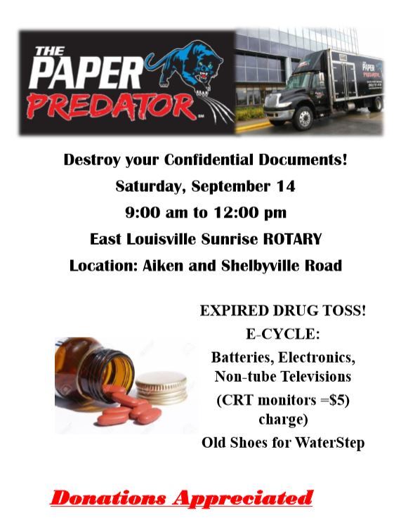 Rotary shred event