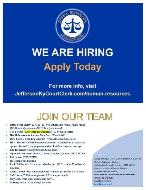 Clerk Hiring Sept. 2019