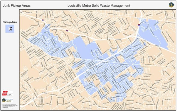 Area K junk pickup map