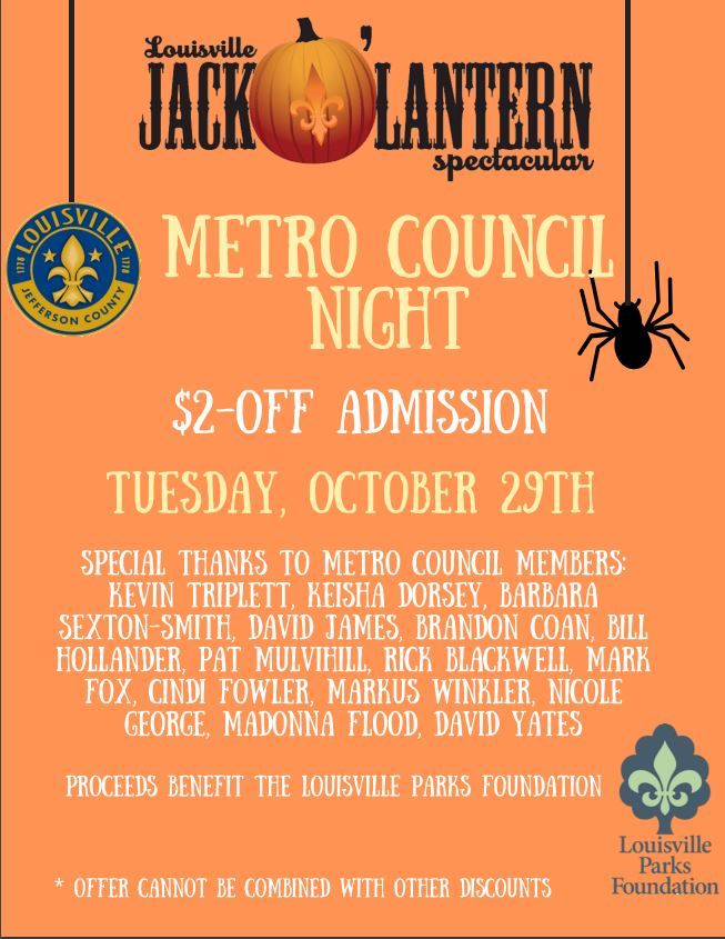 Jack O Lantern council night flyer