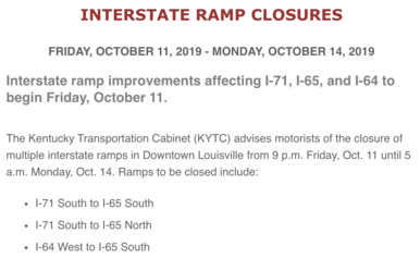 ramp closures