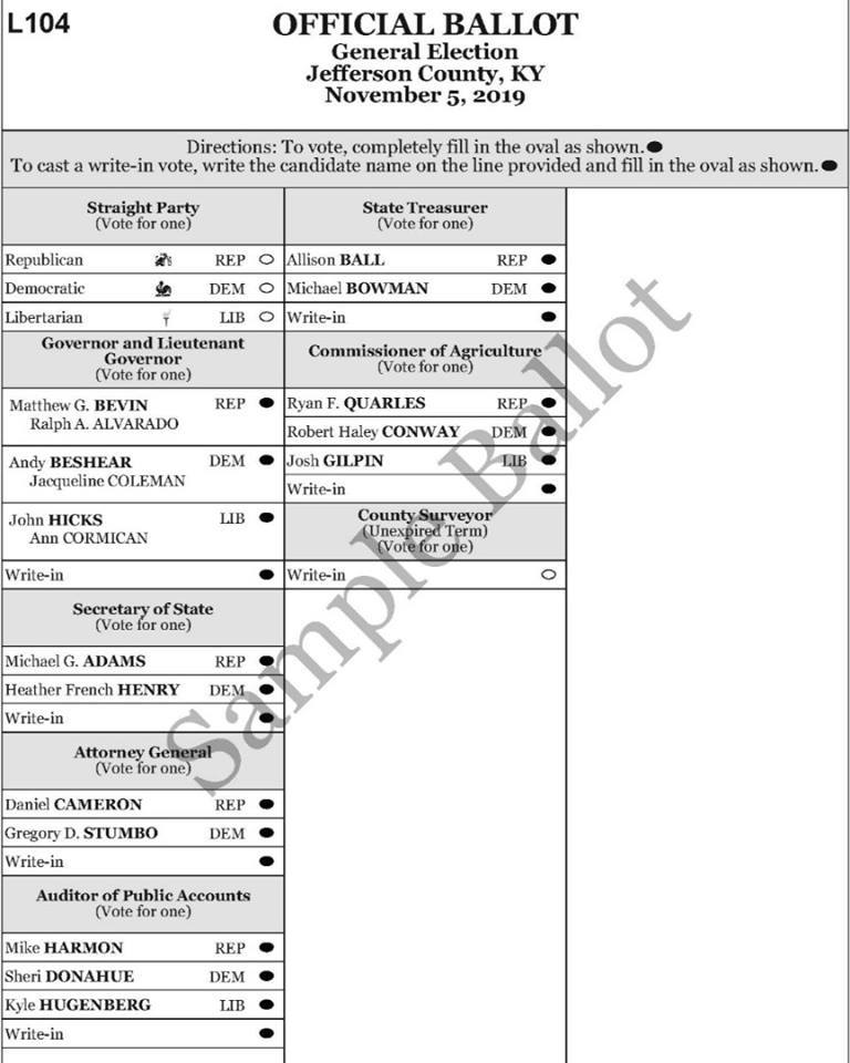 Sample Ballot 2019