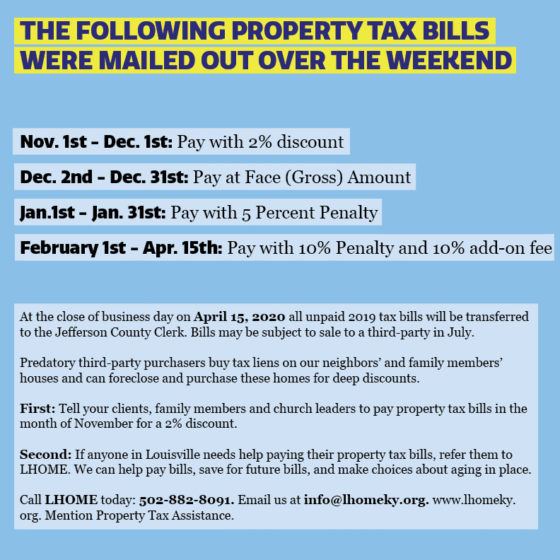 Property Tax Bill info 2019