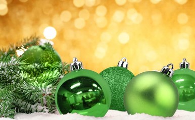 green ornaments