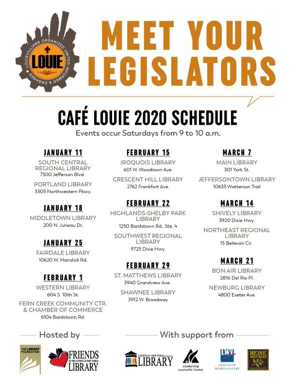 Cafe LOUIE 2020 Schedule