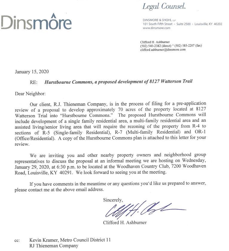 Meeting notification letter