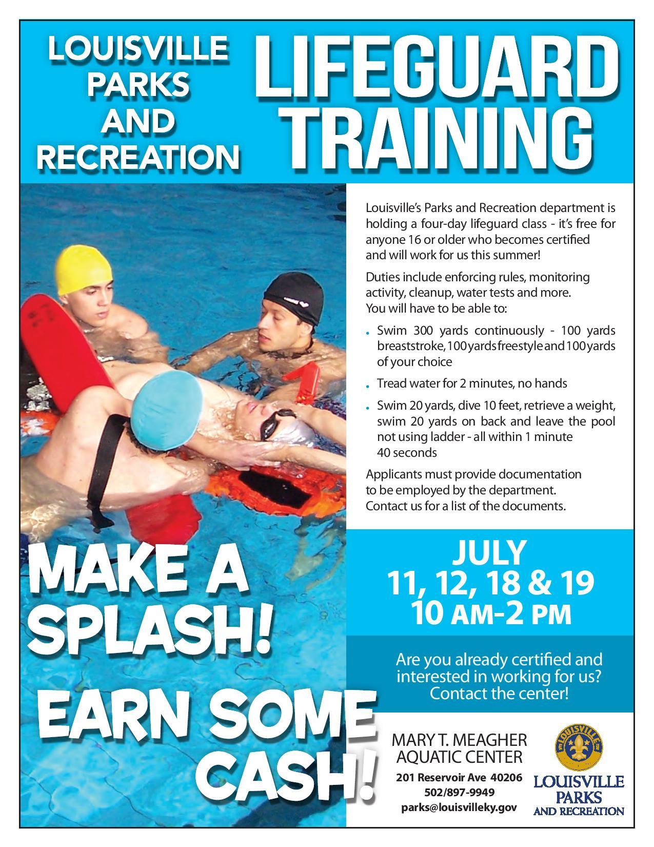 Lifeguard Training flyer 2020