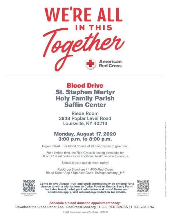 Holy Family Blood Drive