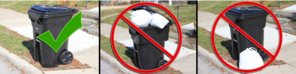 yard waste and recycling containers