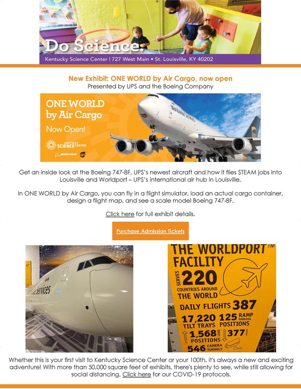 Kentucky Science Center New Exhibit UPS World One