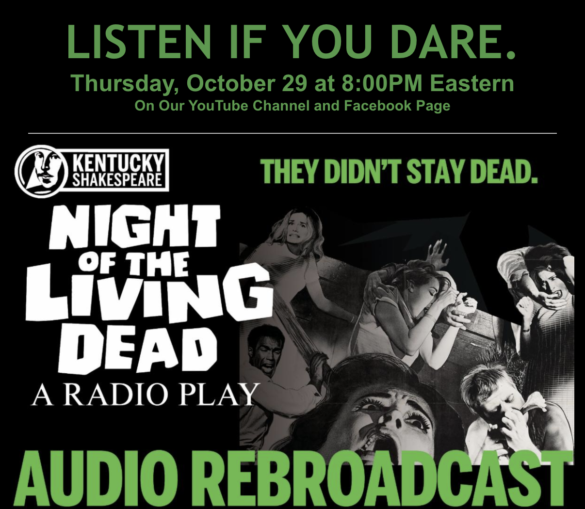 Night of the living dead rebroadcast flyer