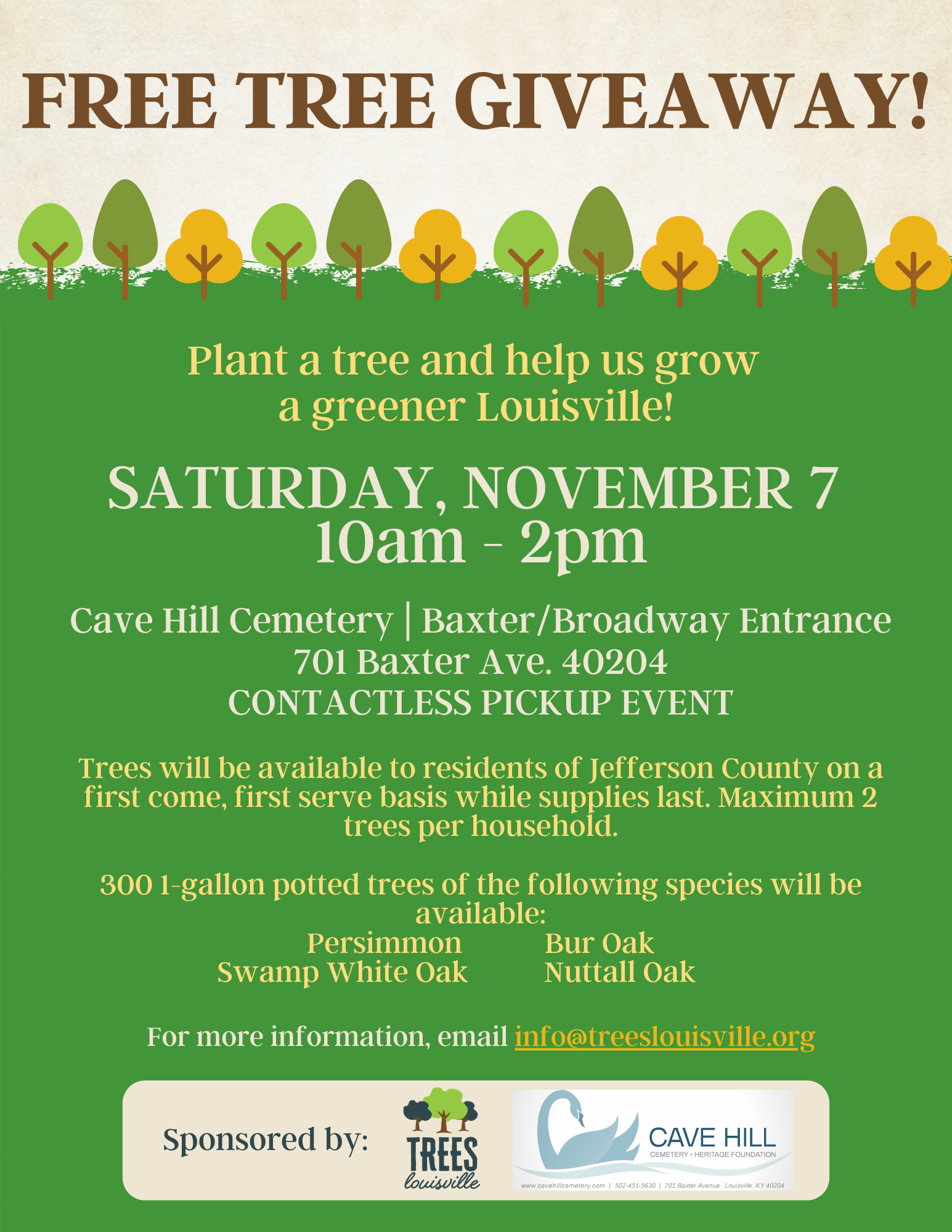 Cave Hill Tree Giveaway