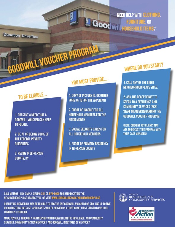 Goodwill vouchers flyer