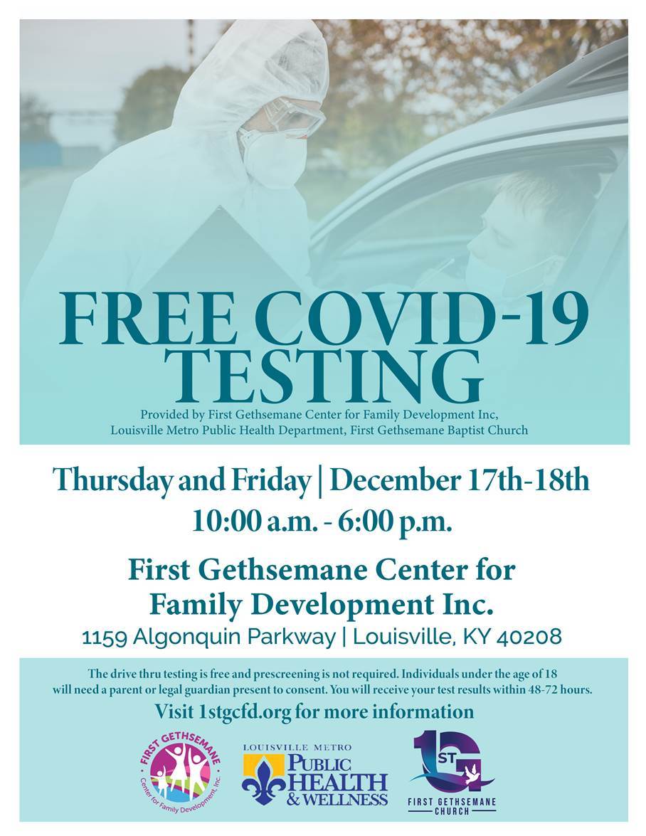 Flyer - Free COVID testing This Weekend 