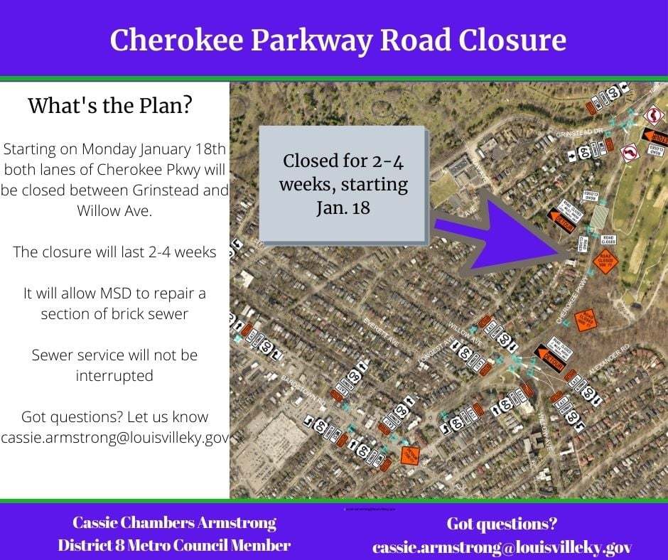 Cherokee Parkway Closure