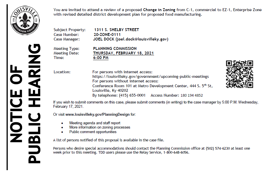 notice planning commission