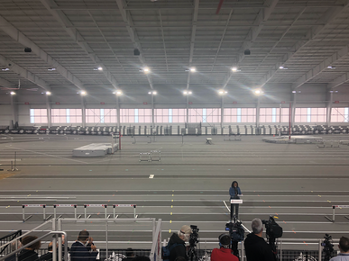 Reynolds at track dedication