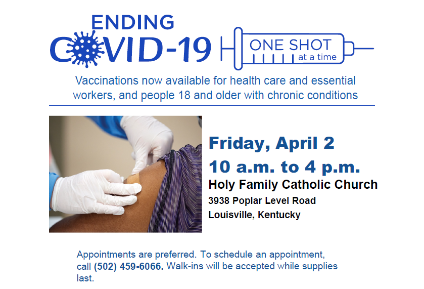 Holy Family vaccine clinic