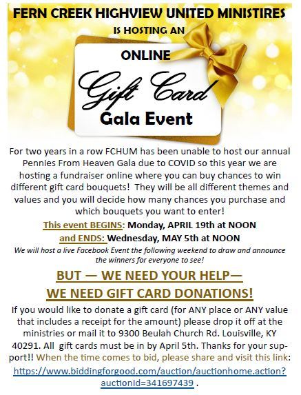 FCHUM Gift Card Gala