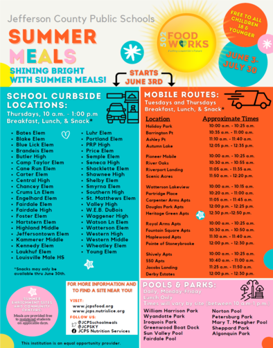 JCPS Food summer 2021