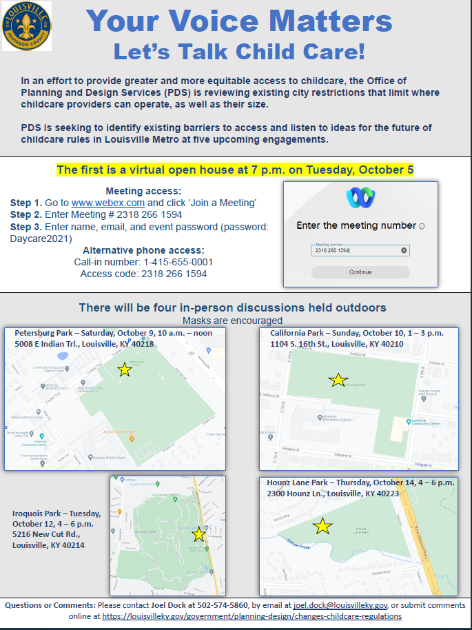 childcare regs meetings
