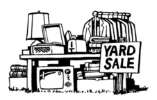 Yard sale cartoon