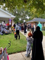 Halloween party group