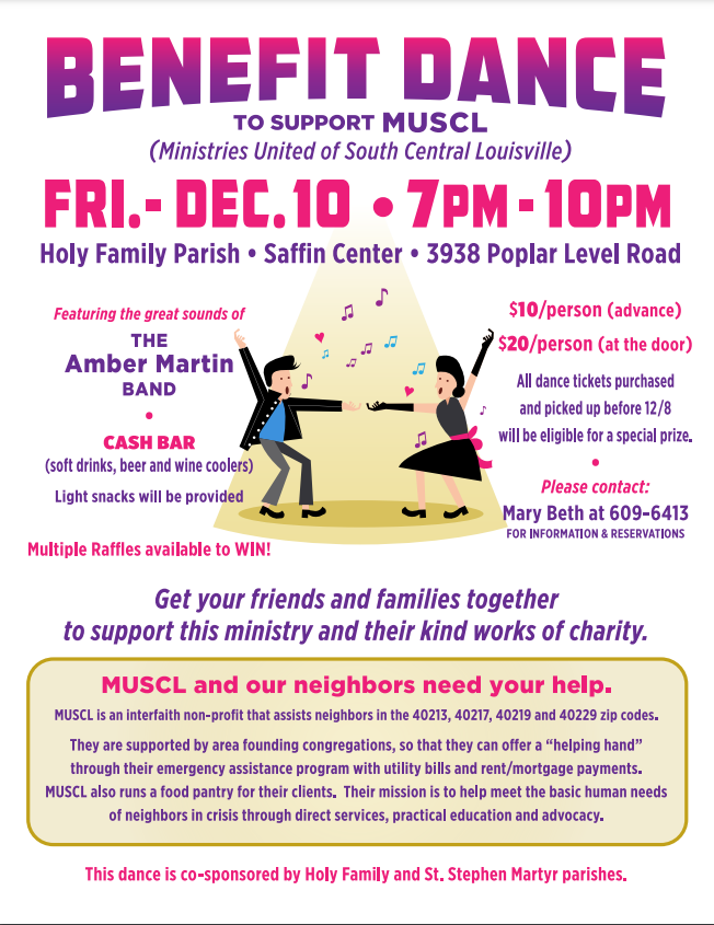 MUSCL dance fundraiser