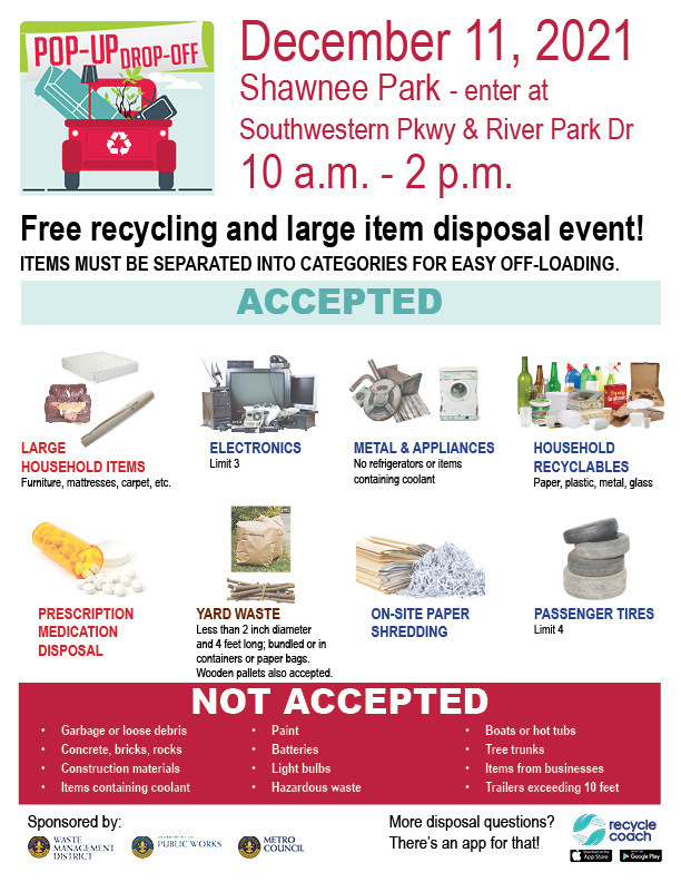 Pop Up Drop Off Dec. 2021