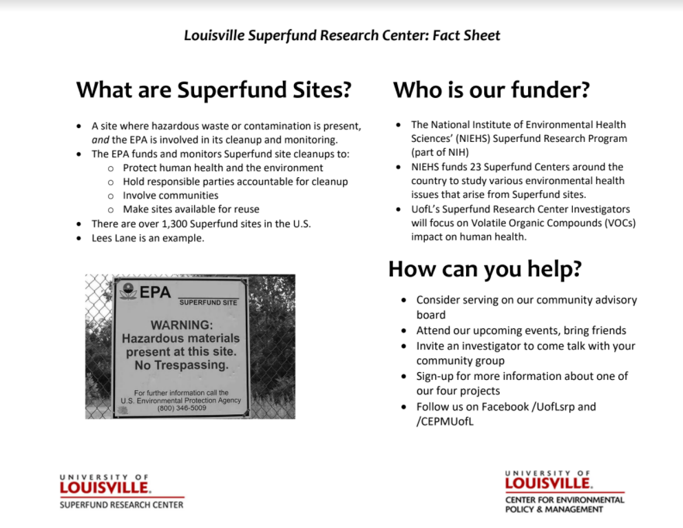 University of Louisville Superfund Research Center