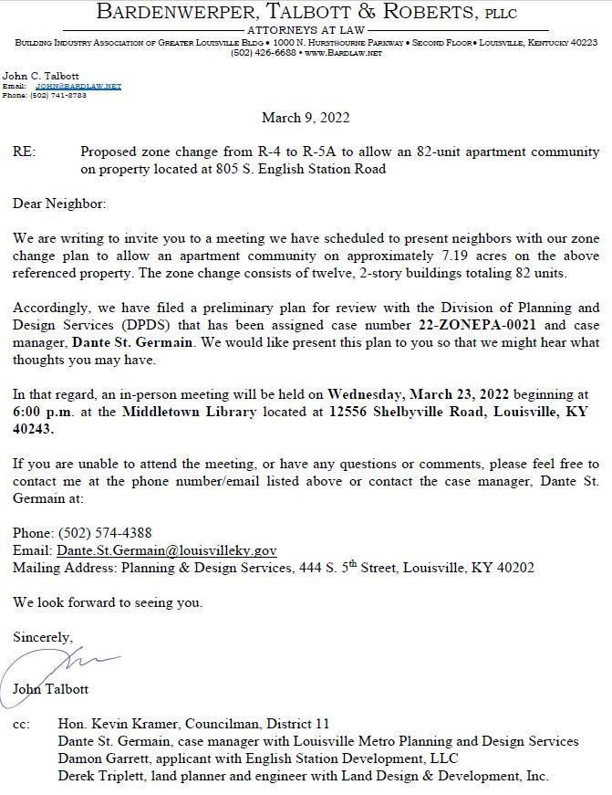 805 S. English Station Road