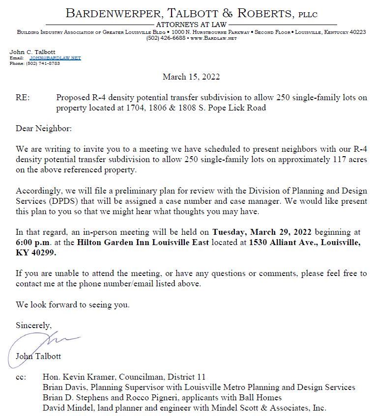 Pope Lick Road single family homes